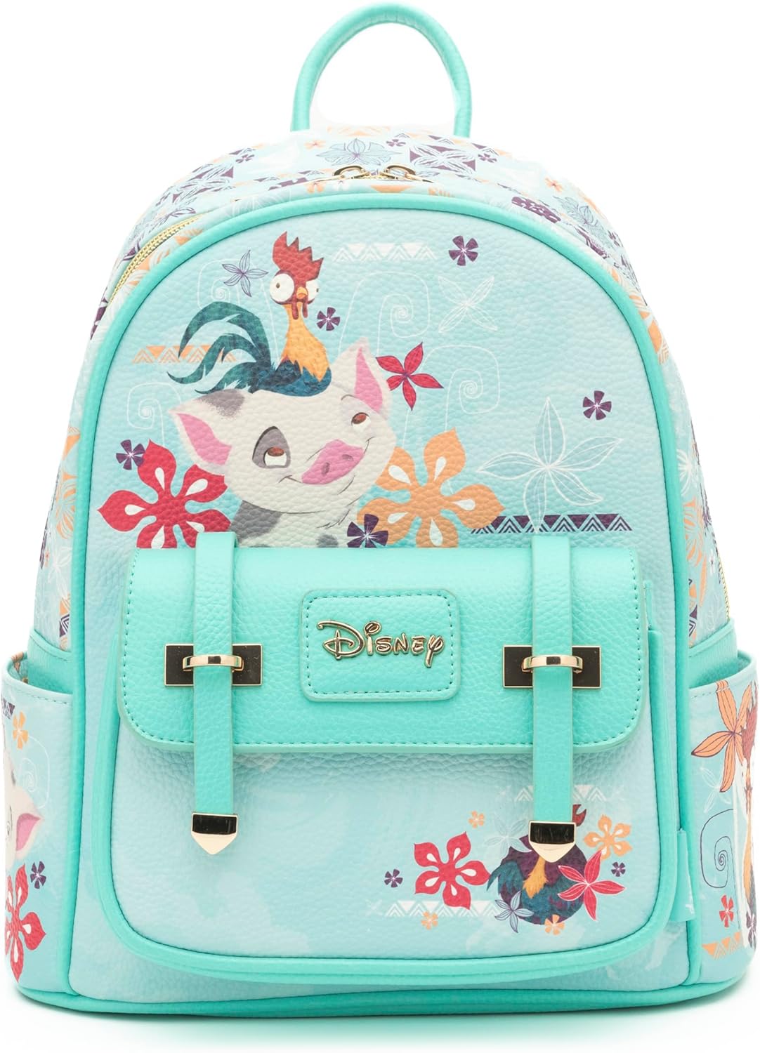 Moana Featuring Pua and Hei Hei 11"" Vegan Leather Fashion Mini Backpack