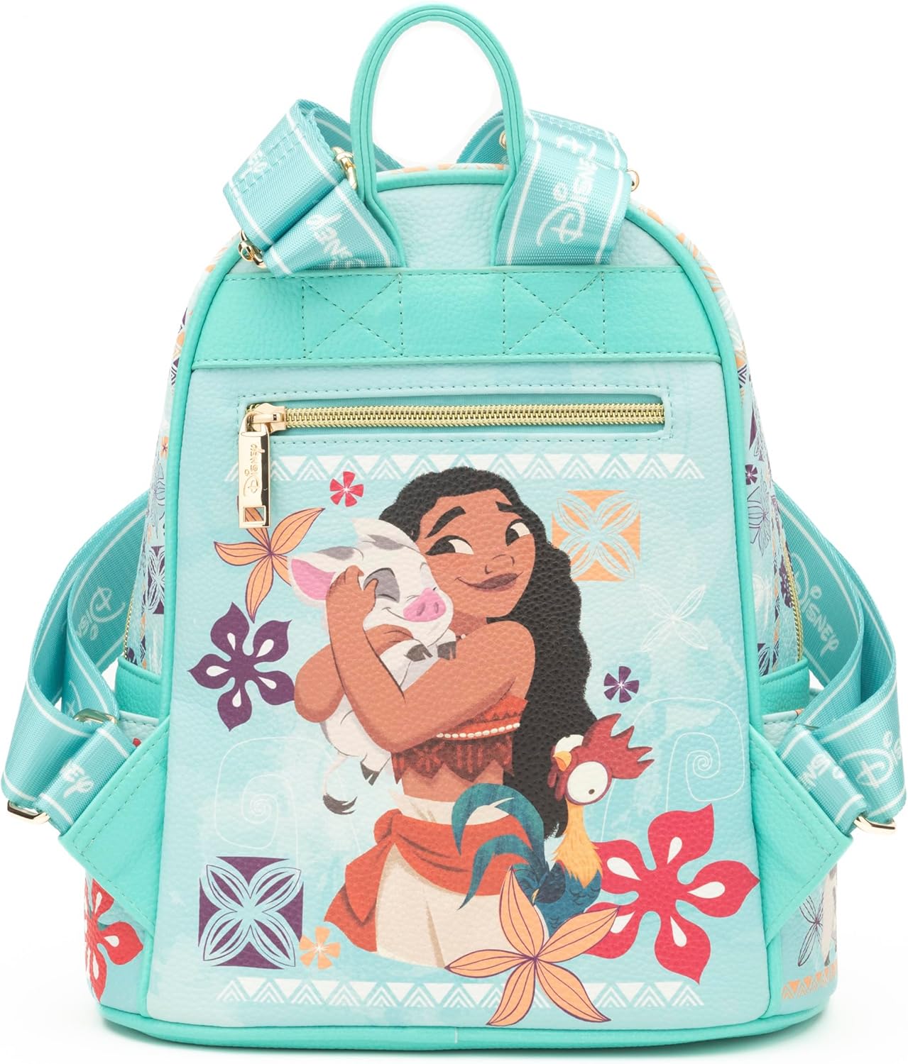 Moana Featuring Pua and Hei Hei 11"" Vegan Leather Fashion Mini Backpack